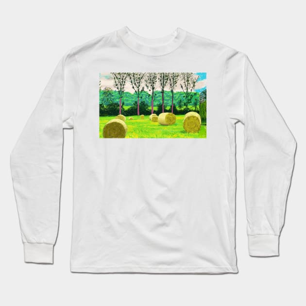straw painting Long Sleeve T-Shirt by rexsaw